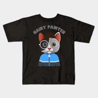 Hairy Pawter, cats, Kitten, Kitty, Cat lover, Animal, Pet, Funny, Funny Cat, Glasses, Track suit, Kids T-Shirt